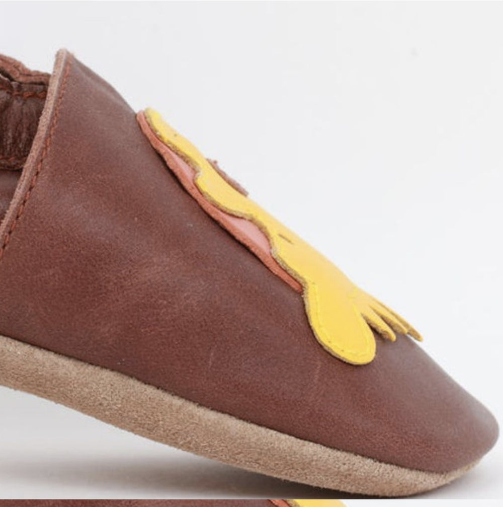 Bobux chaussons Tigre caramel