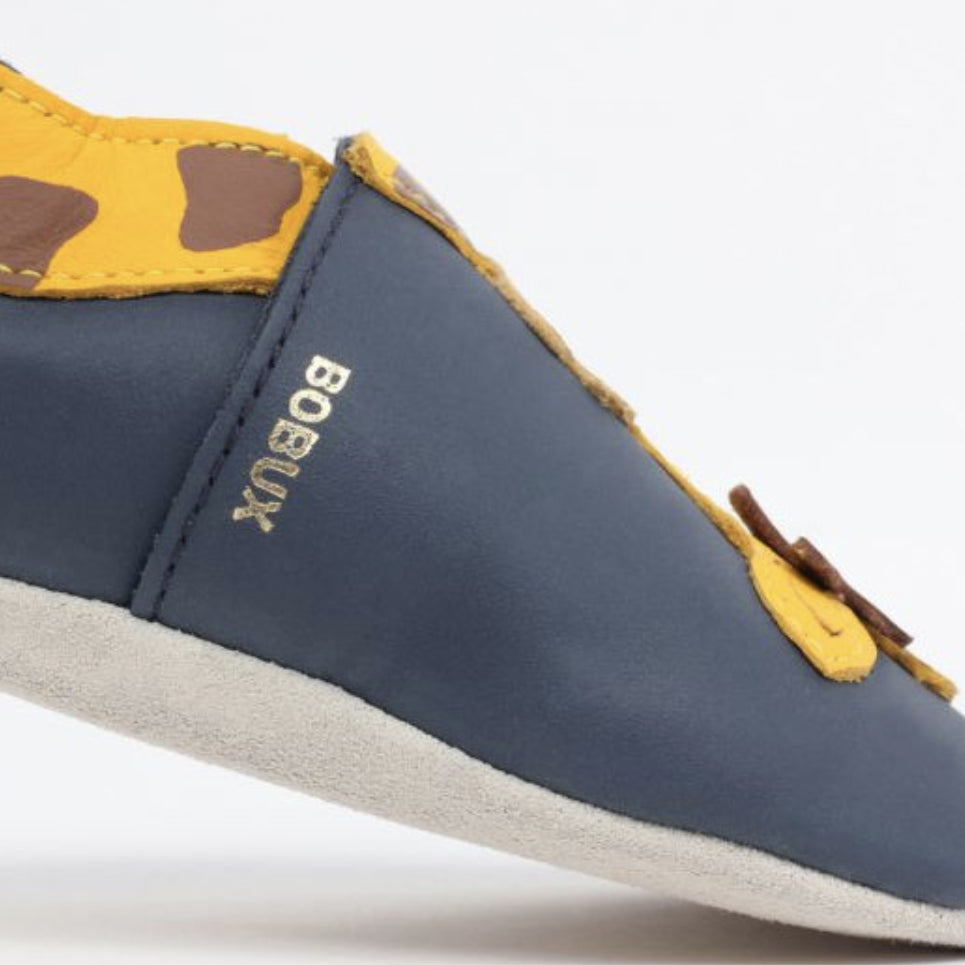 Bobux chaussons girafe jaune bleu