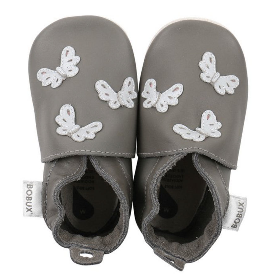 Pantuflas Bobux mariposa gris