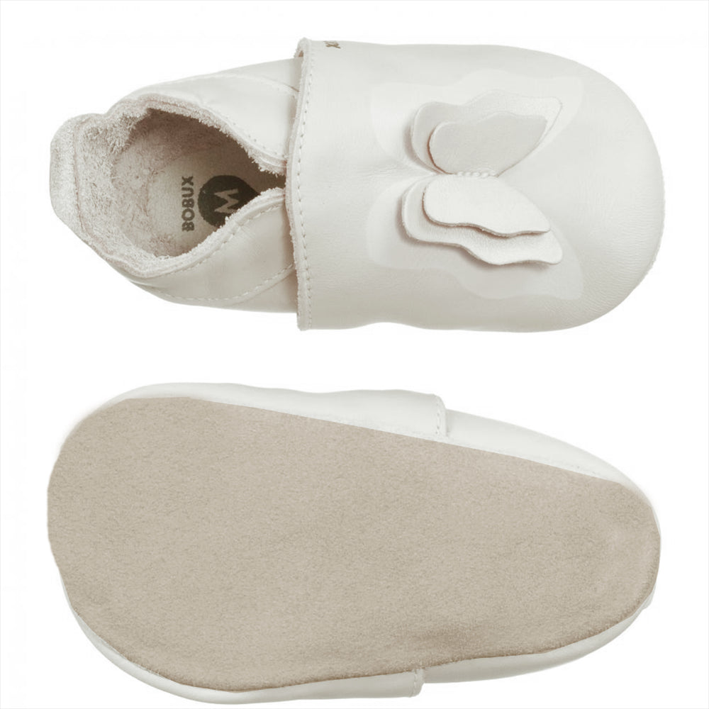 Bobux chaussons papillon blanc