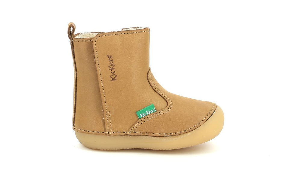 Kickers Socool cho fourrées Camel Clair