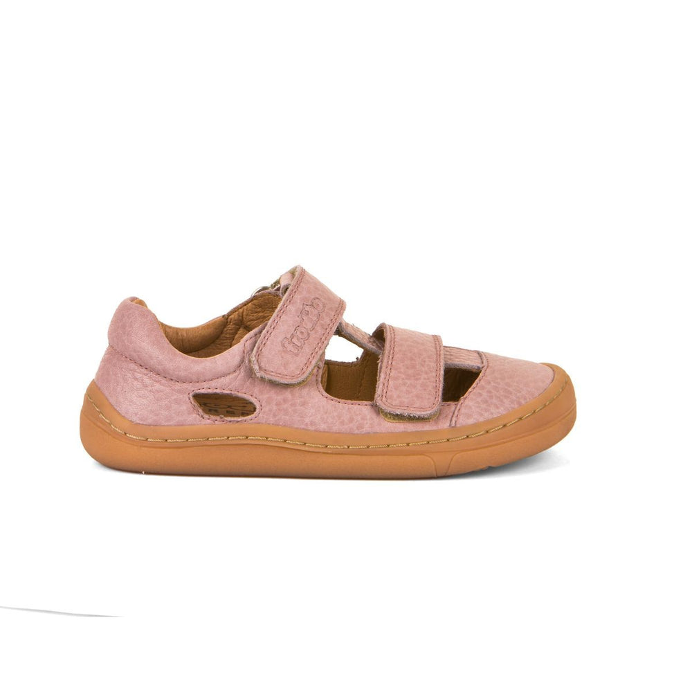 Froddo Sandalias Descalzas con dos tiras de velcro rosa