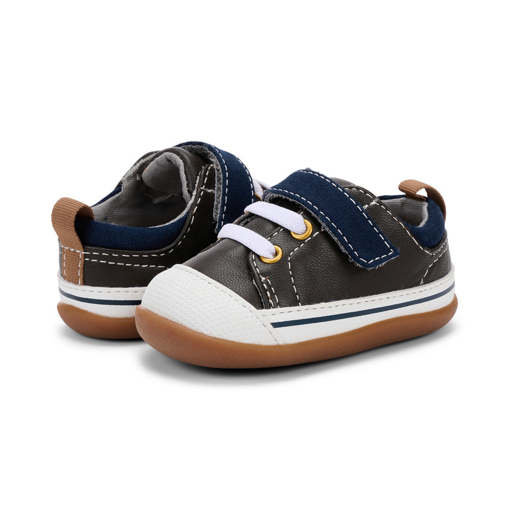 See Kai Run First Walker Stevie Brown Leather Blue