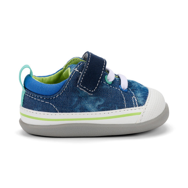 See Kai Run First Walker Stevie Blue Tie Dye