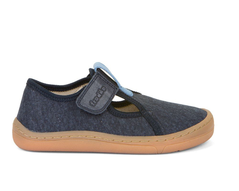 Froddo Barefoot T-Bar Lona Azul Marino