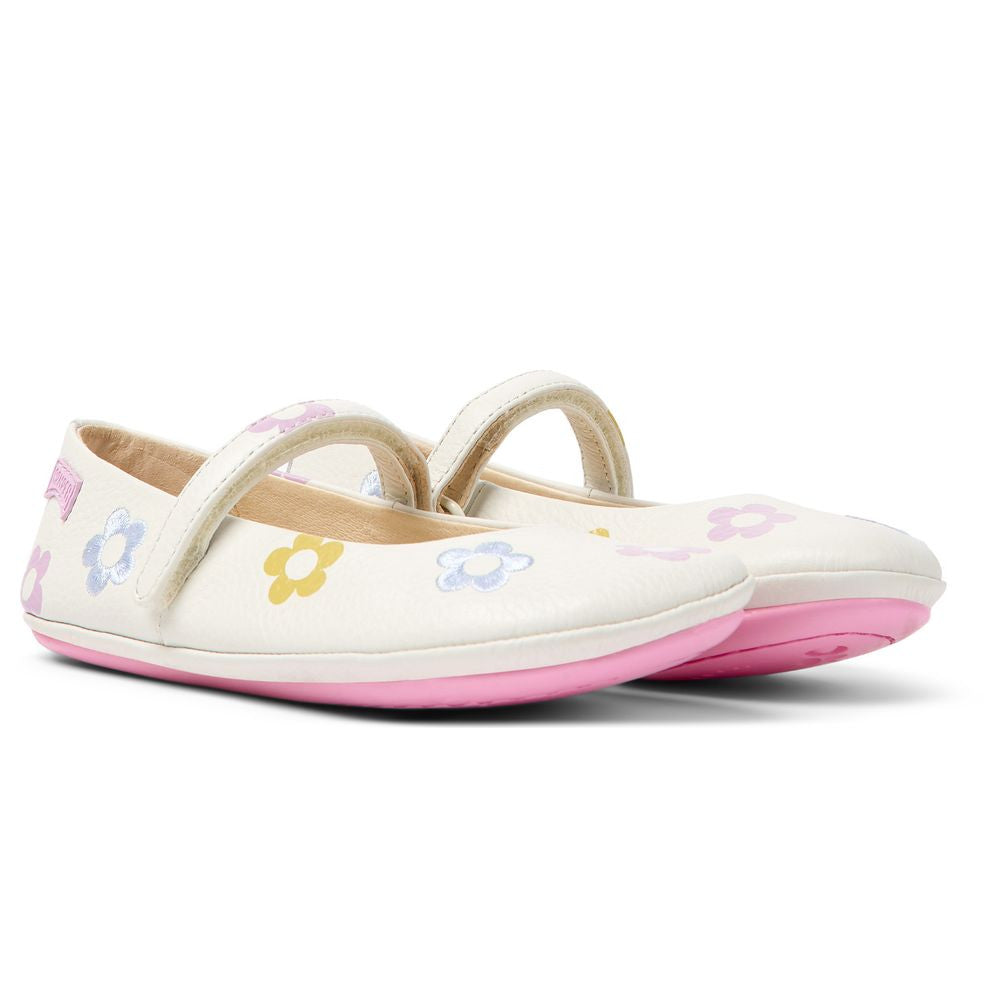 Camper Ballerines Blanc Fleuri