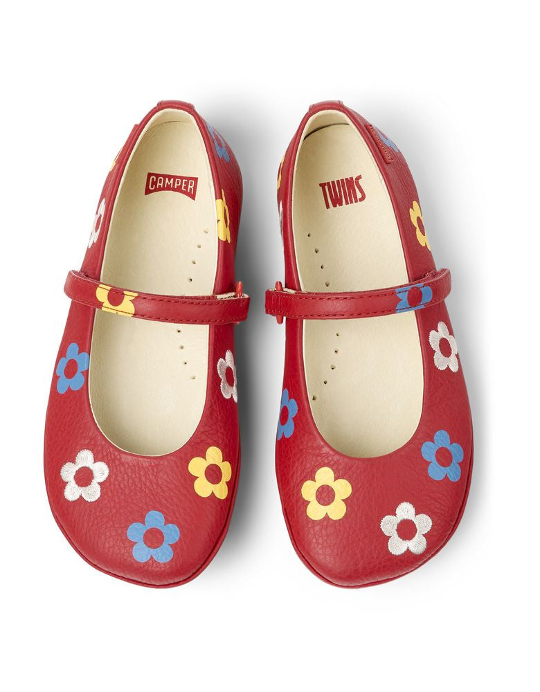 Camper Bailarinas Rojas Florales