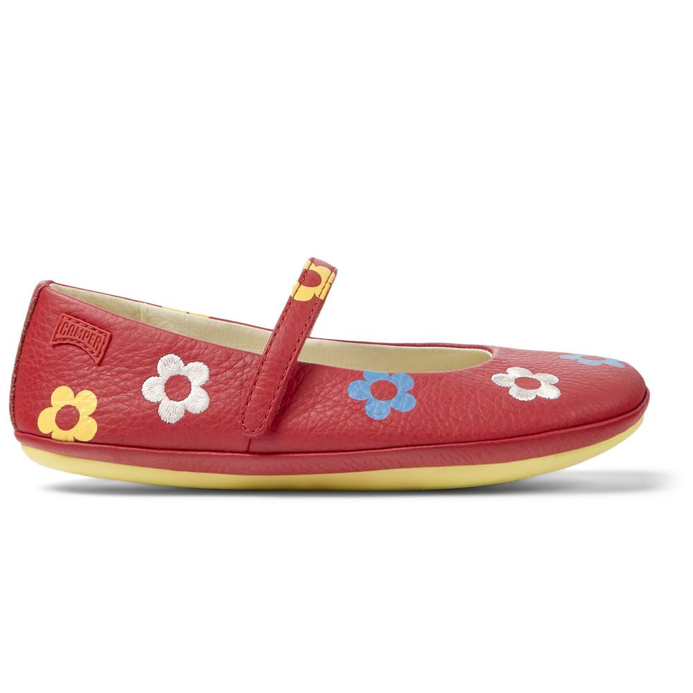 Camper Ballerines Rouge Fleuri