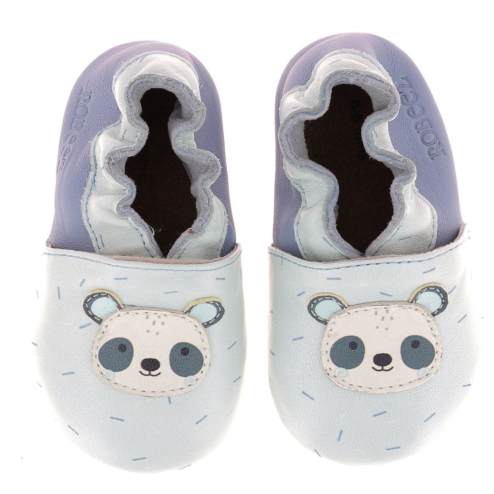 Robeez Chaussons Panda Master Bleu Ciel