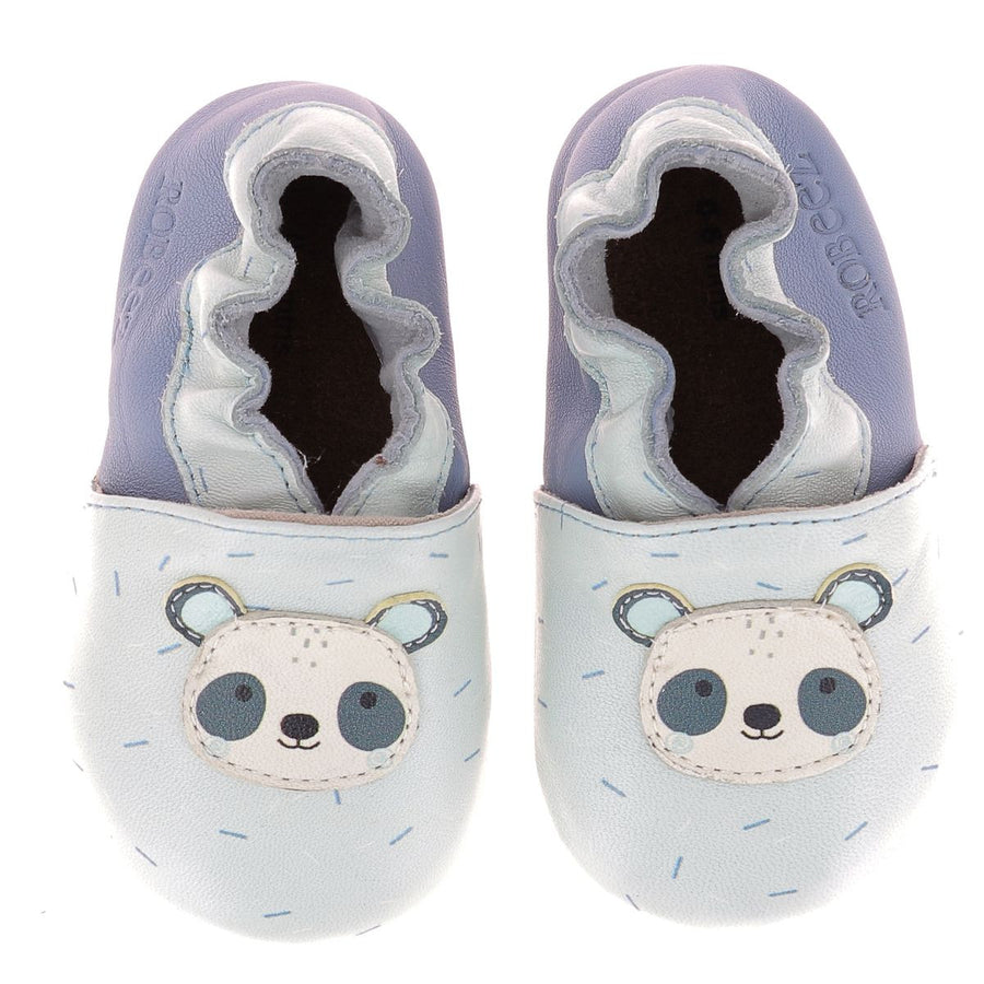 Pantuflas Robeez Panda Master Azul Cielo