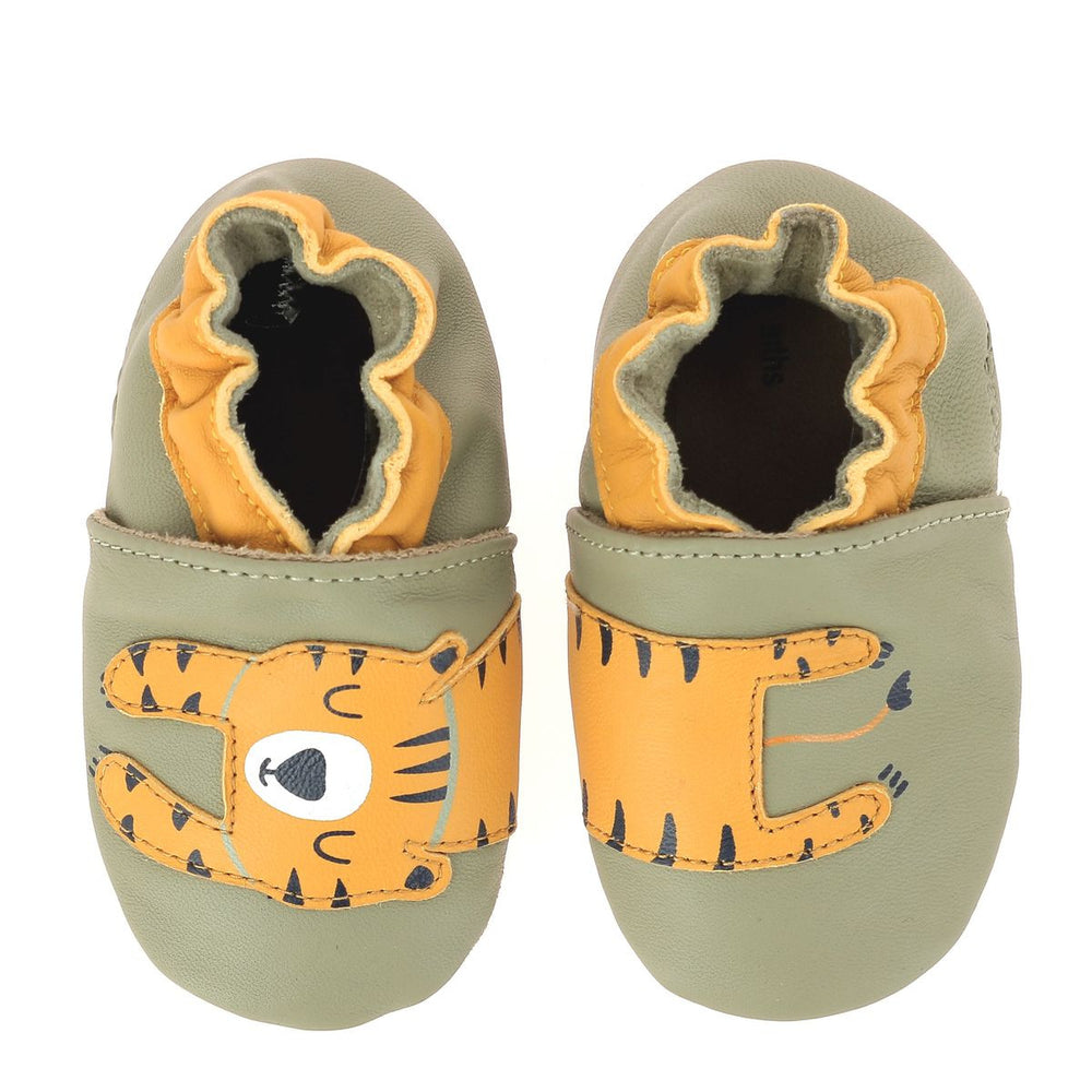 Pantuflas Robeez Tiger Nap Caqui