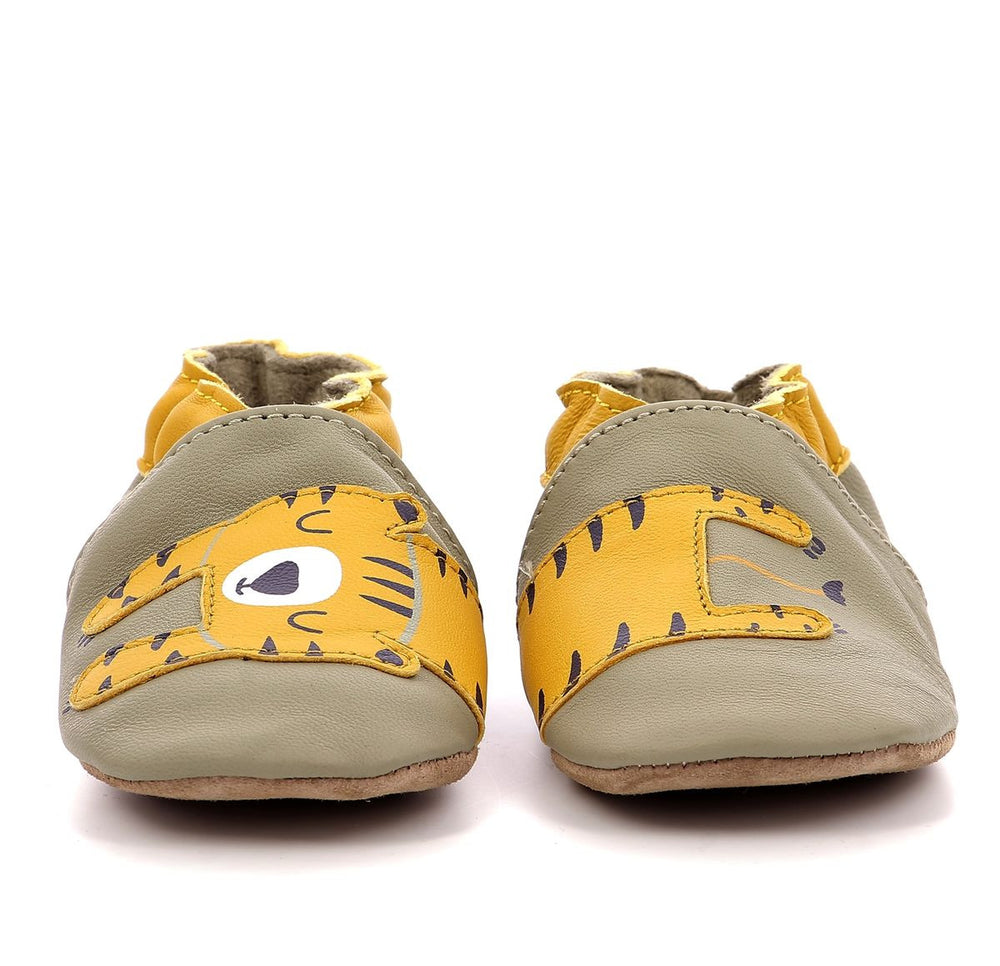 Pantuflas Robeez Tiger Nap Caqui