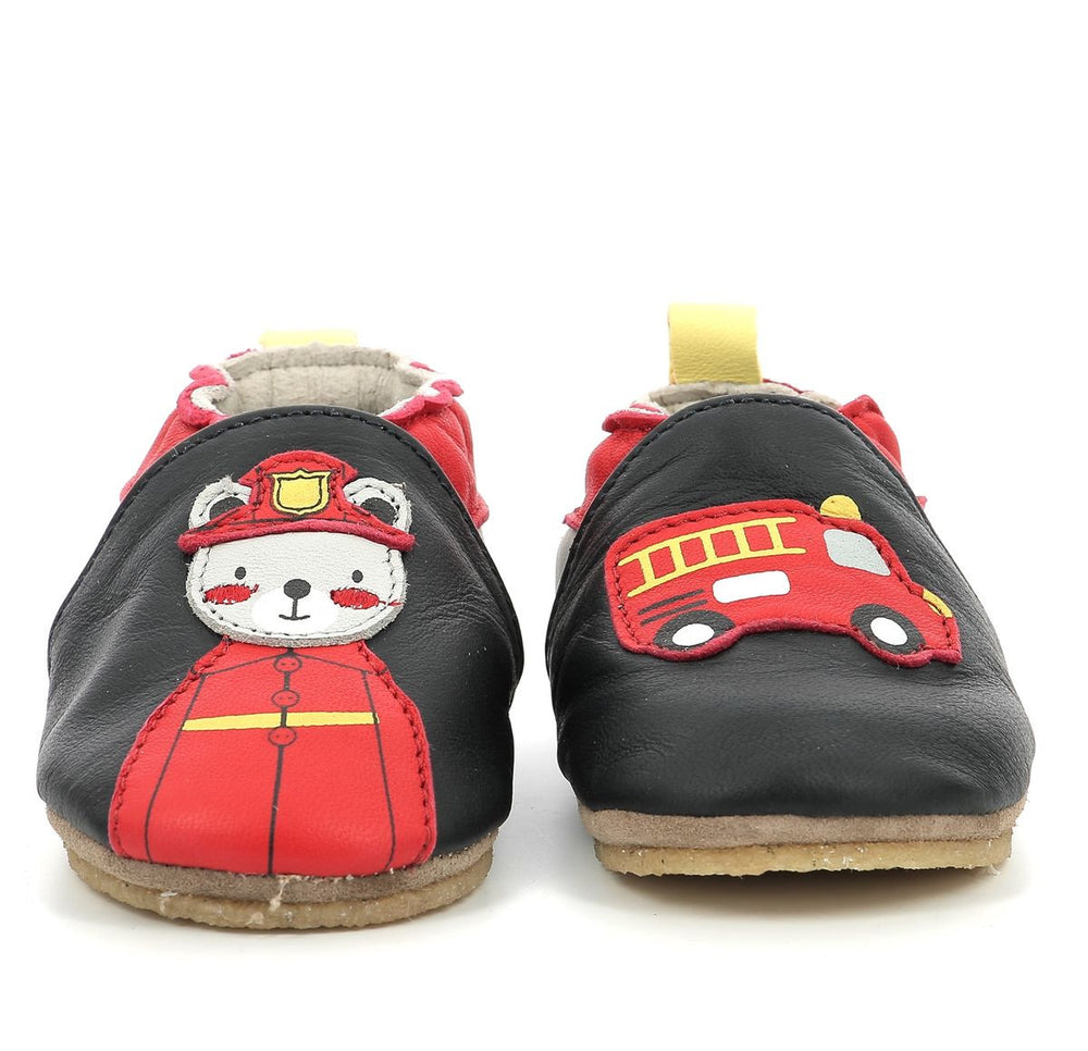 Robeez Chaussons Crêpe Fireman Marine