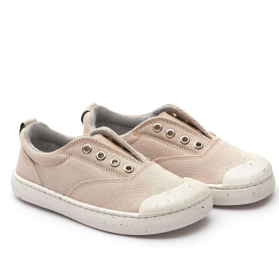 Tip Toey Joey Kidos Sneakers Spice Green Nude Eco Canvas