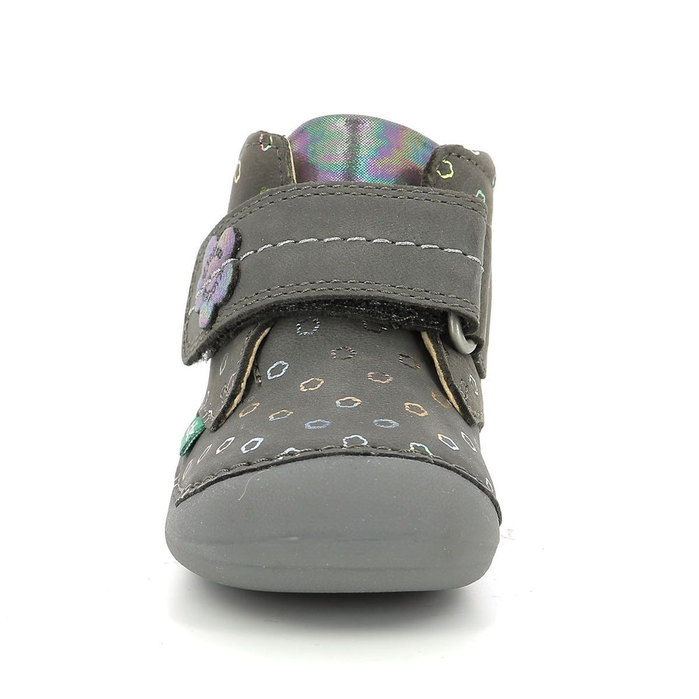 Kickers Sabio Gris Oscuro con Flores