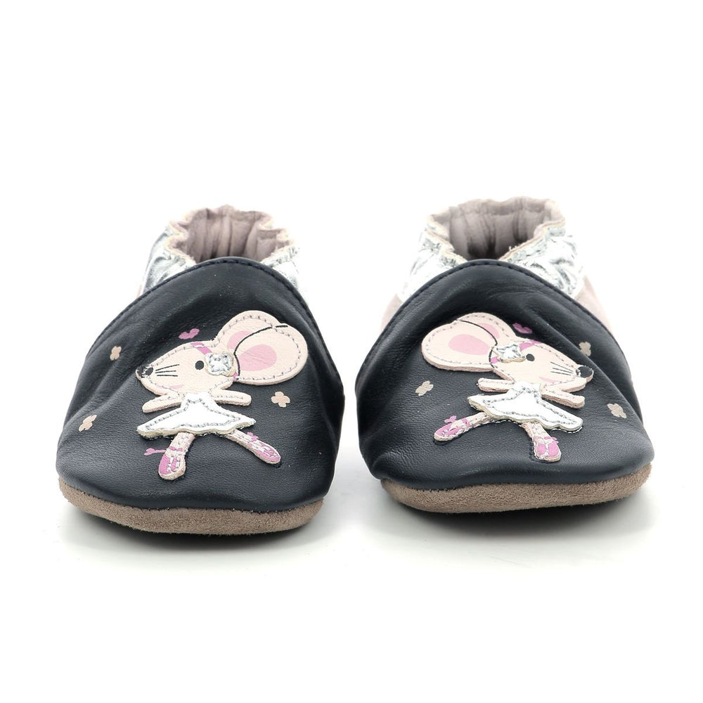 Robeez Chaussons Dancing Mouse Marine Rose