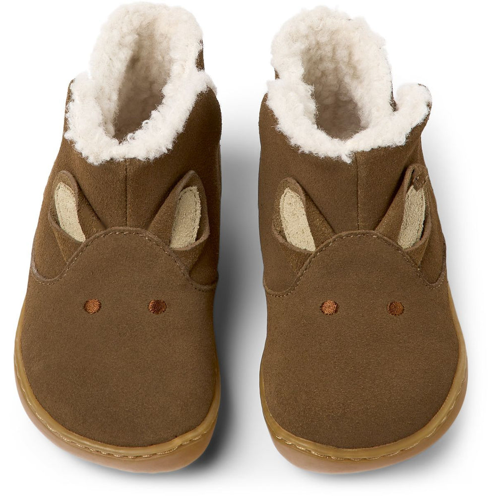 Camper Peu Twins Bottines Fourrées Lapin Marron