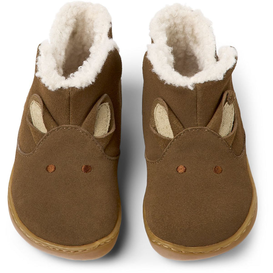 Camper Peu Twins Bottines Fourrées Lapin Marron