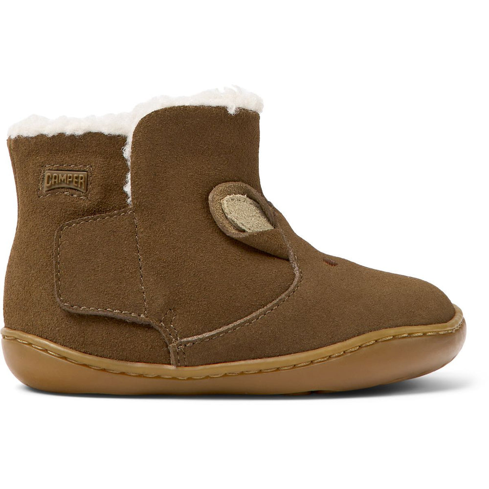 Camper Peu Twins Bottines Fourrées Lapin Marron