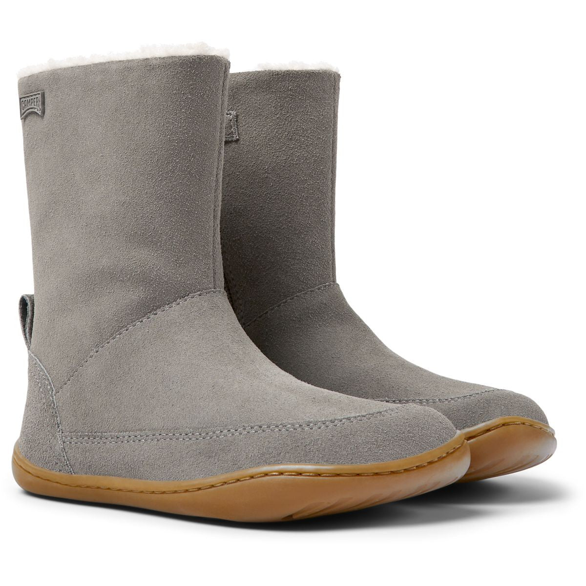 Camper Peu Kids Bottes Fourrees Gris