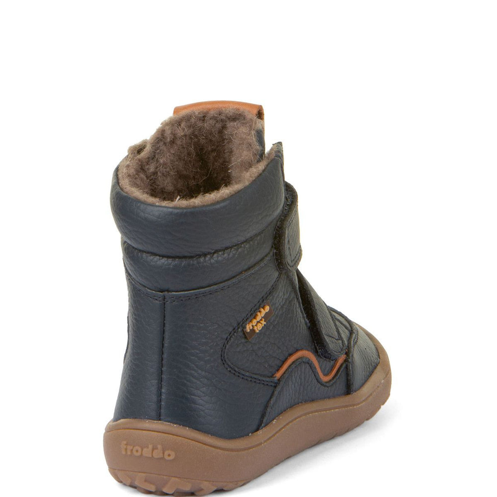 Froddo Barefoot Tex Invierno Cuero Azul Marino