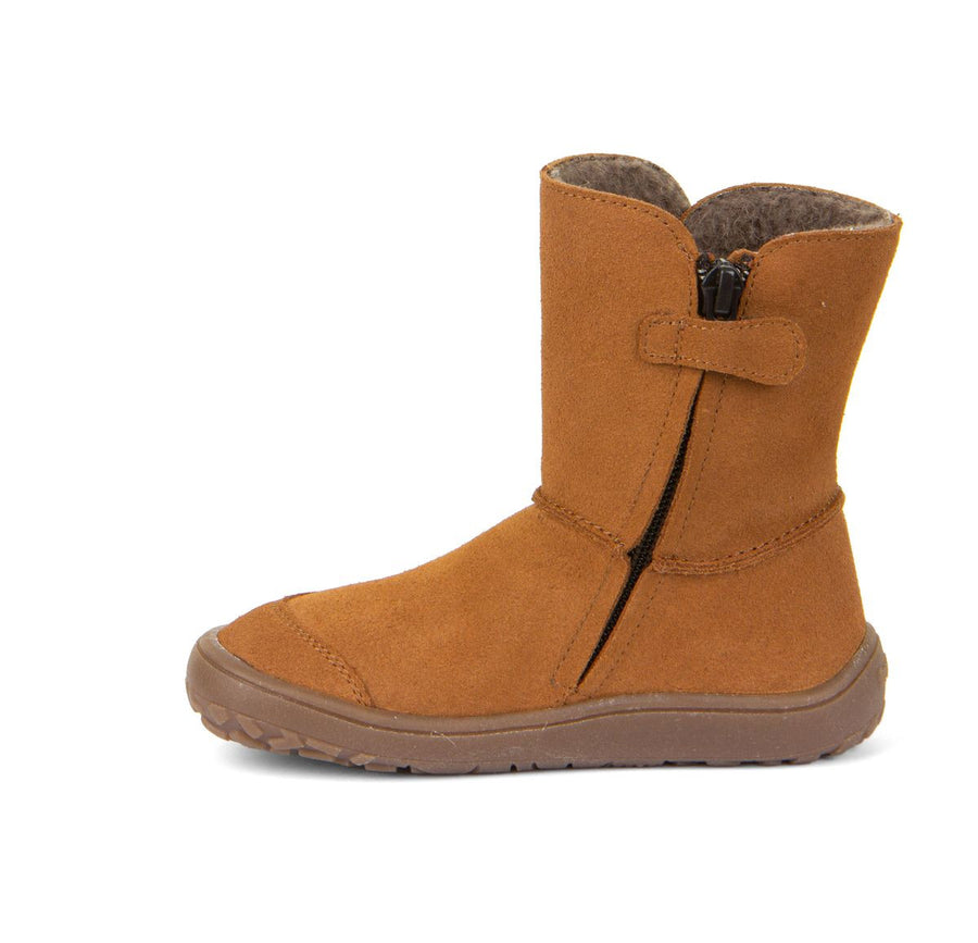 Froddo Barefoot Tex Suede Fourrées Cognac