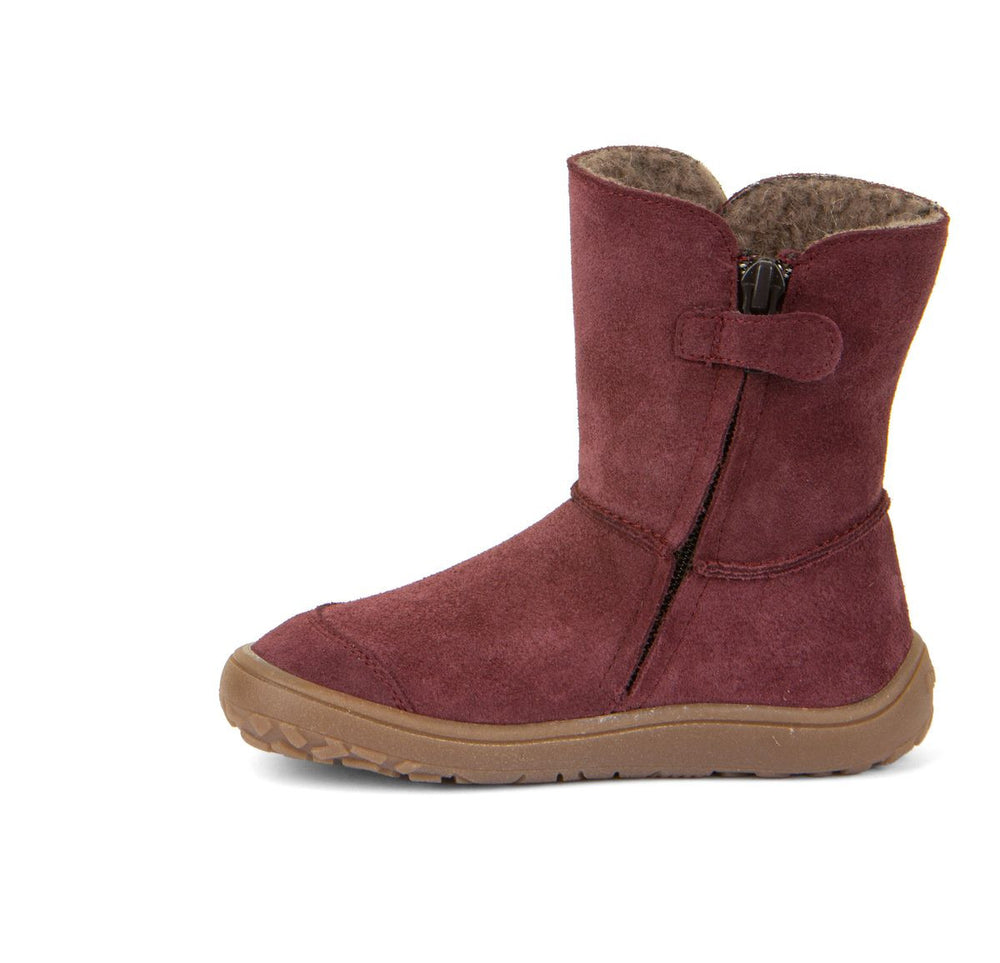 Froddo Barefoot Tex Suede Fourrées Bordeaux