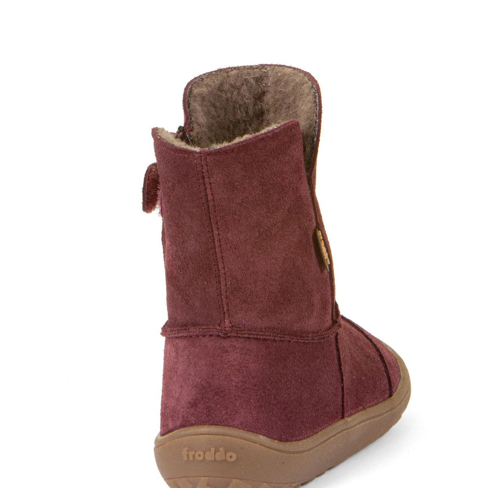 Froddo Barefoot Tex Suede Fourrées Bordeaux