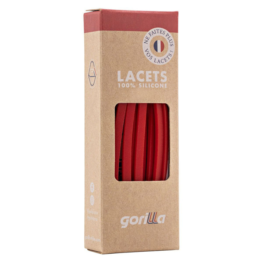 Gorilla Lacets Fins Rouge Fraise