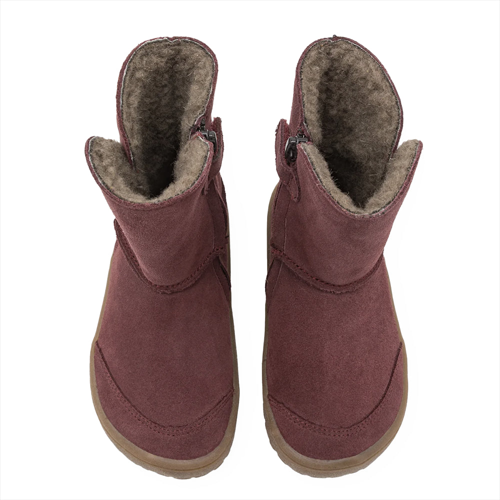 Froddo Barefoot Tex Suede Fourrées Bordeaux