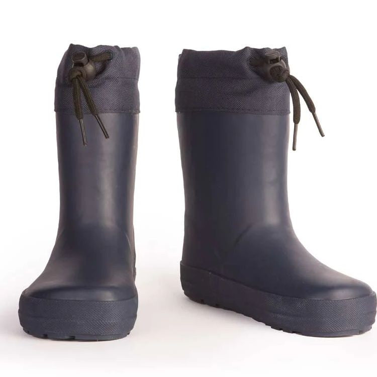 Koel Wellie Fourrées Barefoot Marine Lacets