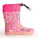 Koel Wellie Fourrées Barefoot Flowers Fuchsia Lacets