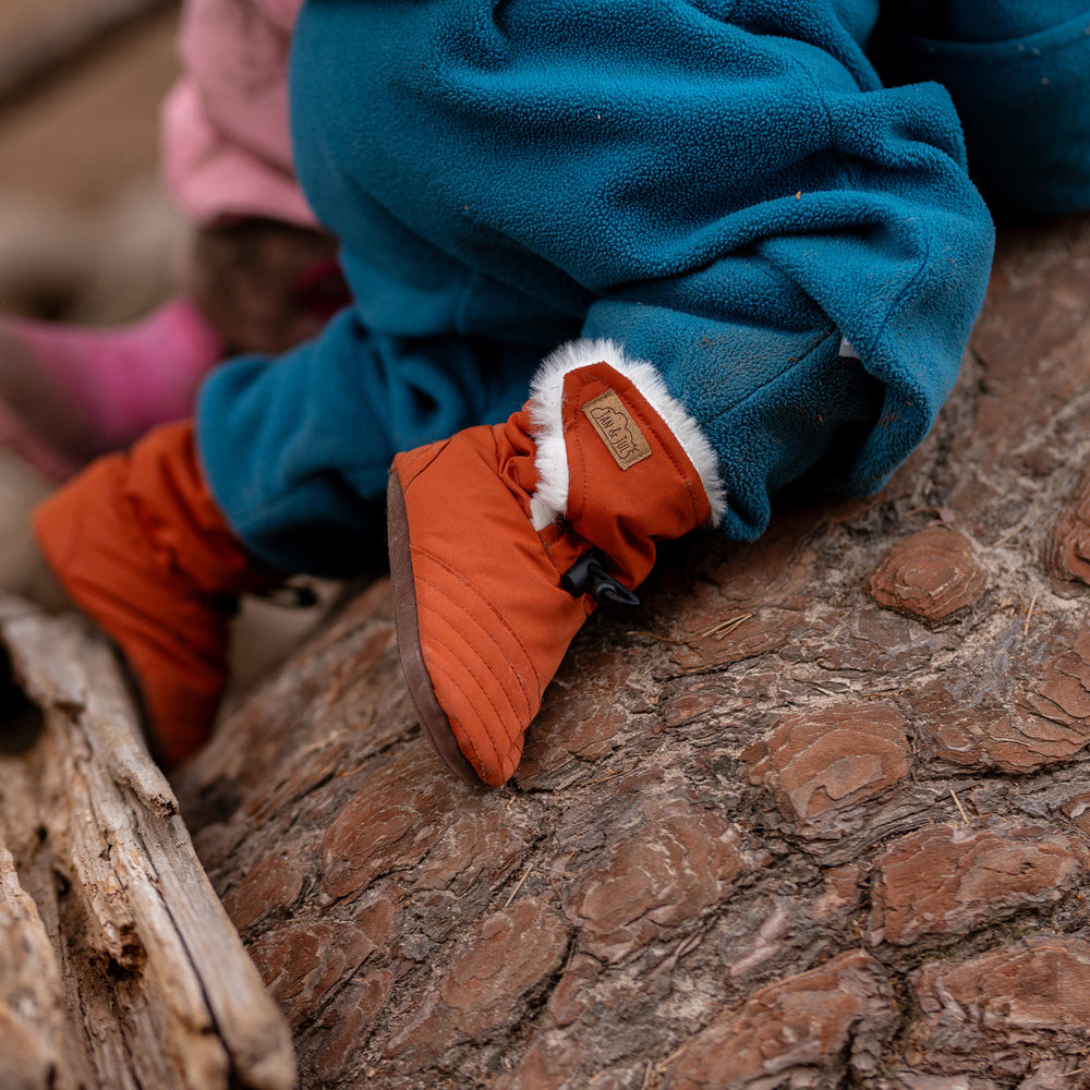 Jan and Jul Stay-Put Winter Booties Terracotta