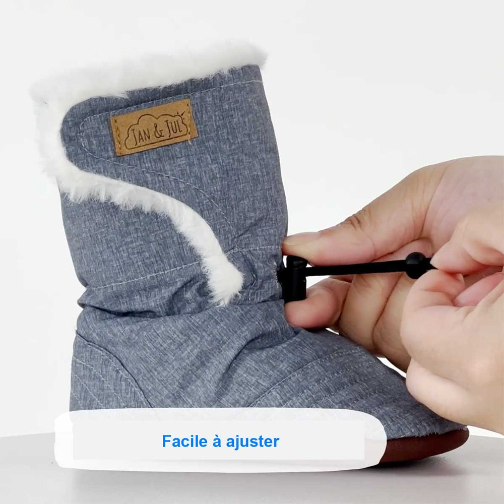 Jan and Jul Stay-Put Winter Booties Heather grey