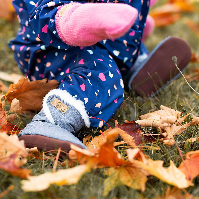 Jan and Jul Stay-Put Winter Booties Heather grey