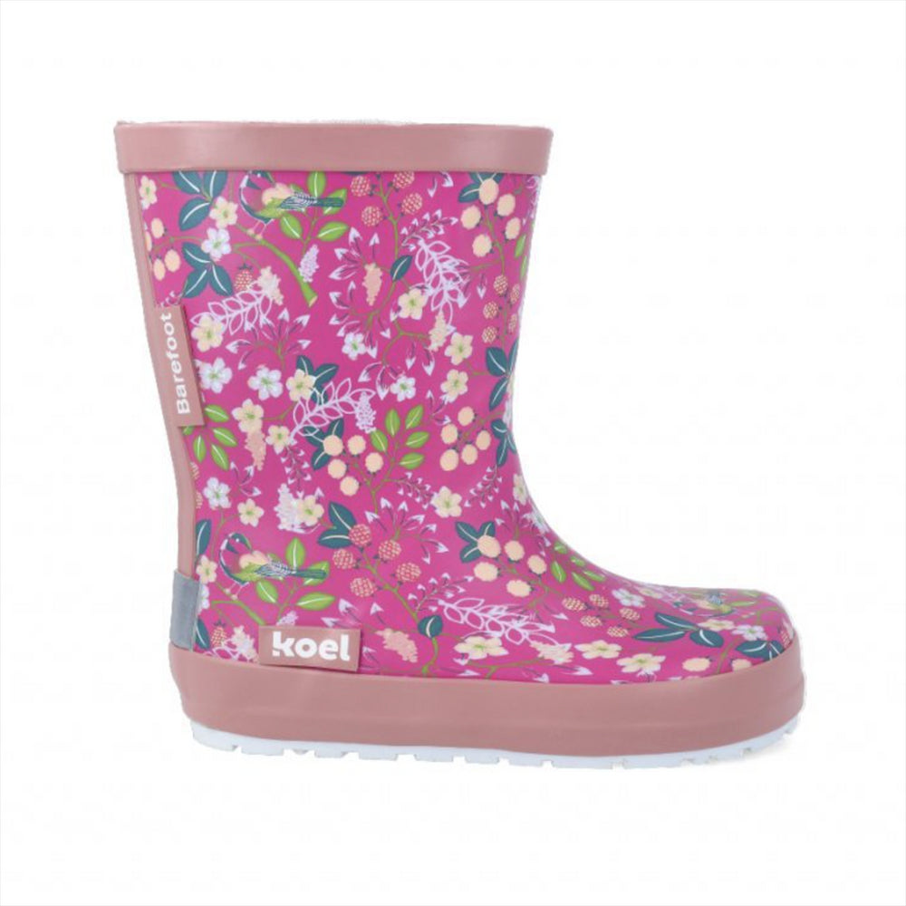 Koel Wellie Descalza Flores Fucsia