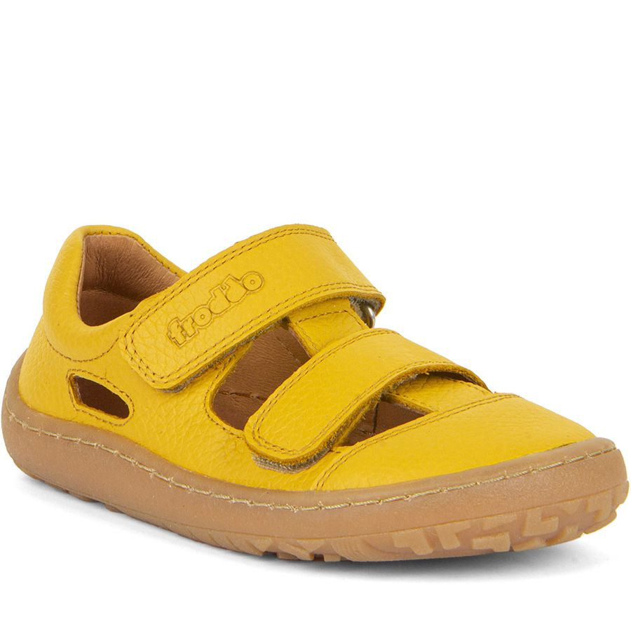 Froddo Barefoot Sandales Deux Scratchs Jaune