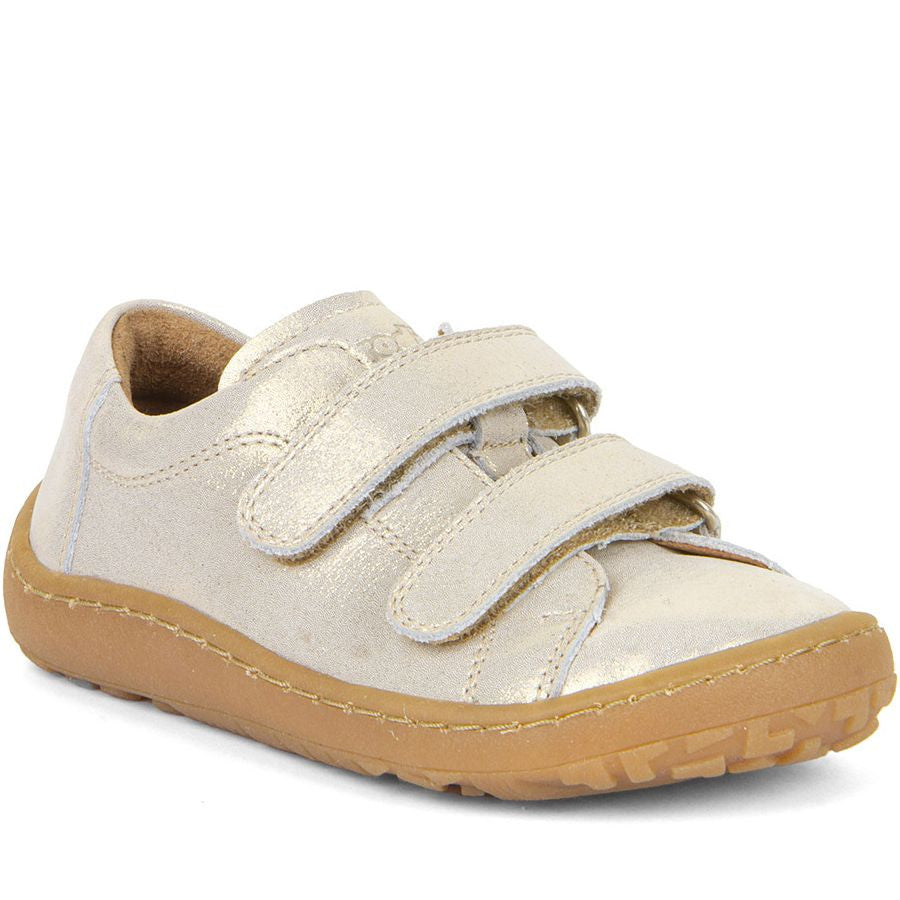 Froddo Barefoot Cuir Velcros Platine Brillant