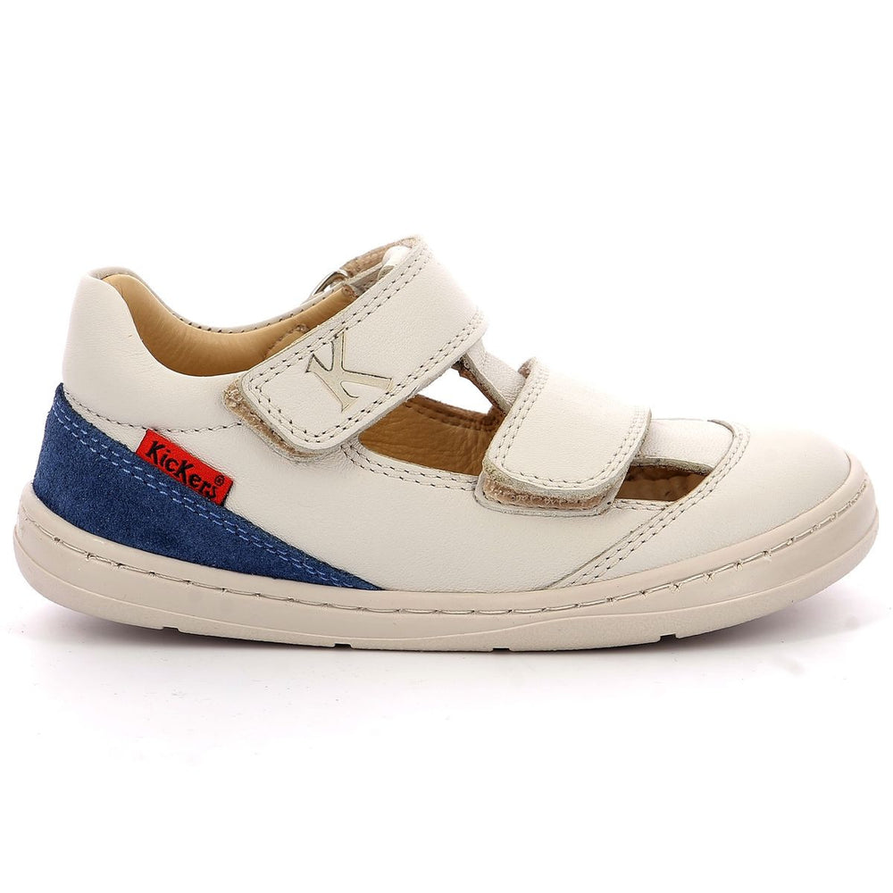 Sandalias Kickers Barefoot Kickbloom blanco azul