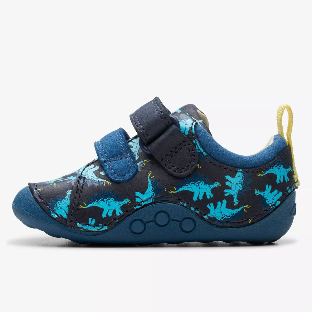 Clarks Tiny Stomp estampado azul marino