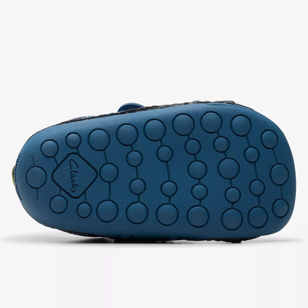 Clarks Tiny Stomp estampado azul marino