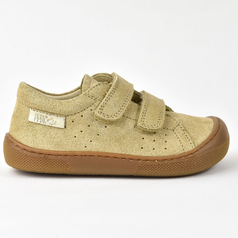 Naturino Barefoot Bira Velcros Suede Glitter Platinium