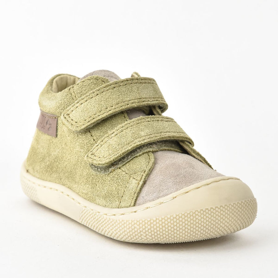 Naturino Barefoot Amur Velcros Suede Vert Beige