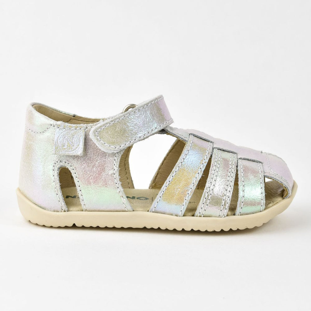 Sandalias Naturino Squisti Blanco Plata