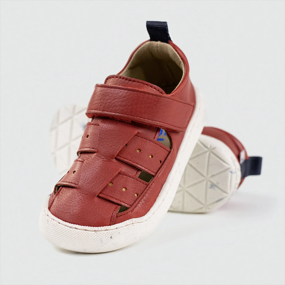 Sandalias Acebos Barefoot Gummi Rojo