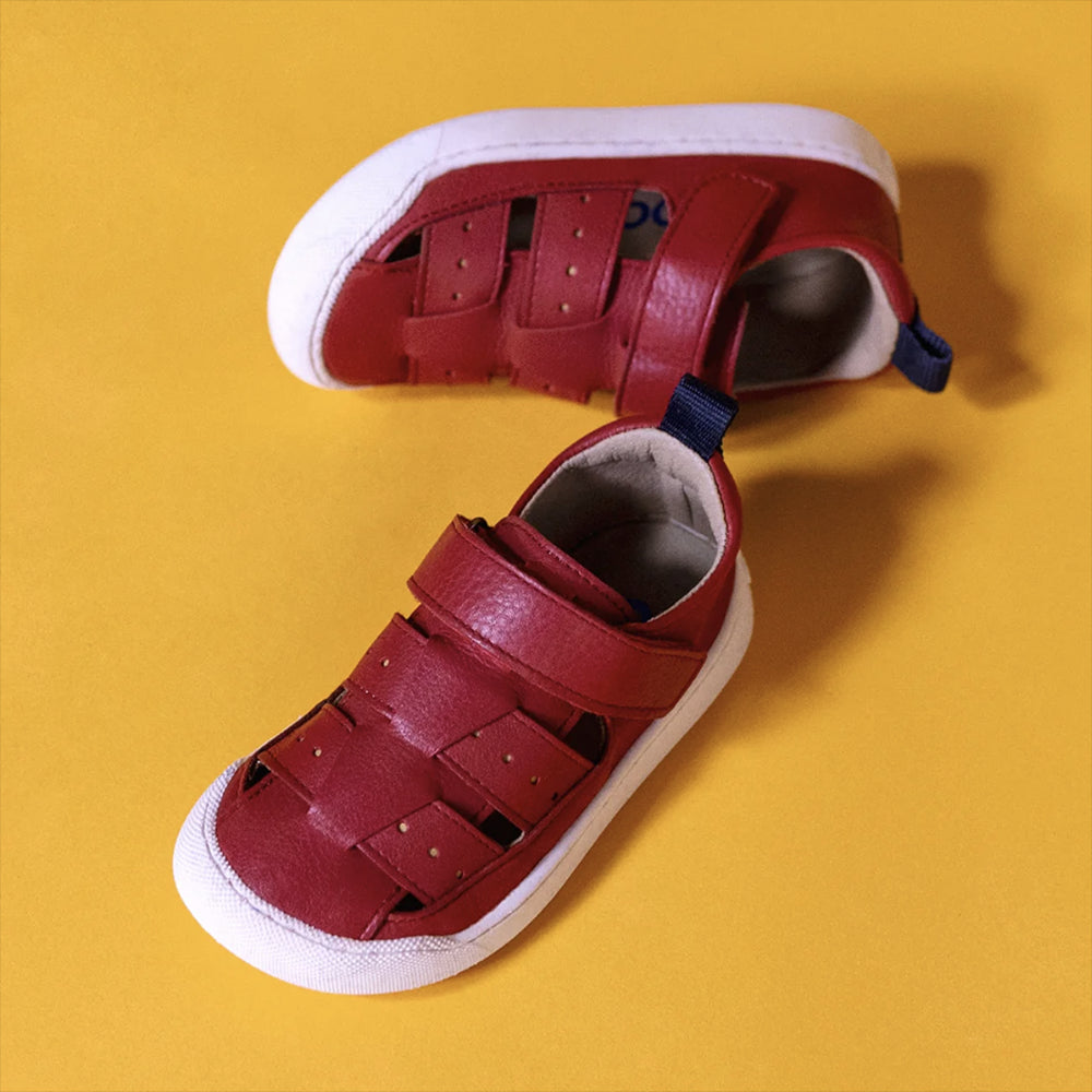 Sandalias Acebos Barefoot Gummi Rojo