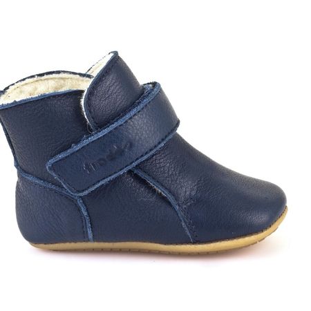 Bota Froddo Prewalkers azul marino con velcro y forro de pelo