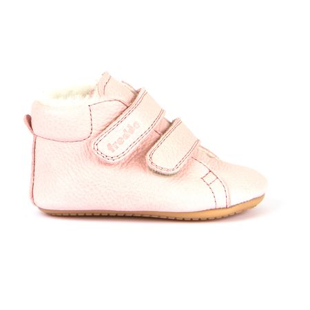 Froddo Prewalkers forrados con dos correas de velcro rosa claro