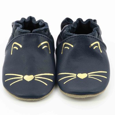 Pantuflas Robeez gato dorado marino