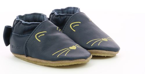 Pantuflas Robeez gato dorado marino